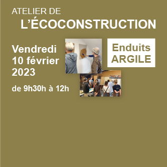 Atelier écoconstruction : enduits argile